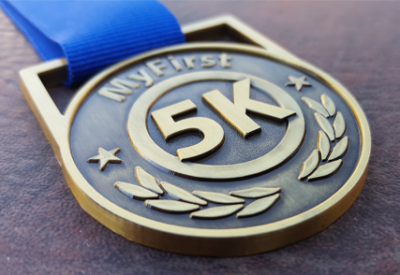 My First 5K medal, runners medal