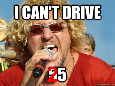 I Can't Drive 25, Sammy Hagar