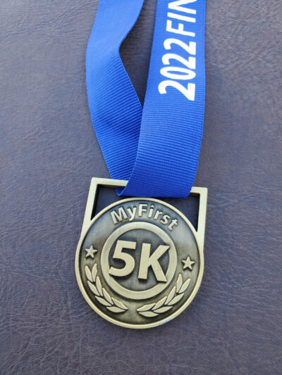 My First 5K Medal for 2022, finishers medal, runners medal, running medal